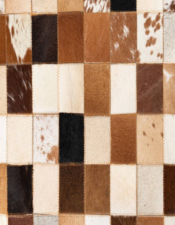 Detail image of  5' 1 x 8' Cowhide Leather Rug