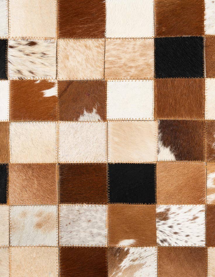 Detail image of  5' 1 x 8' Cowhide Leather Rug
