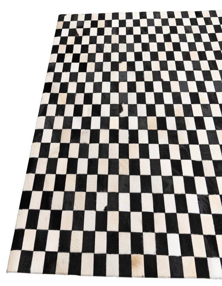 Detail image of  5' 1 x 8' Cowhide Leather Rug