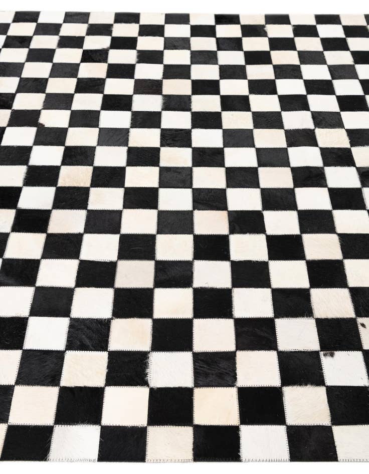 Detail image of  5' 1 x 8' Cowhide Leather Rug