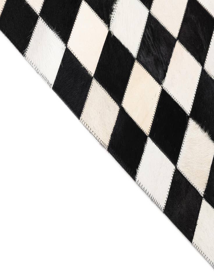 Detail image of  5' 1 x 8' Cowhide Leather Rug