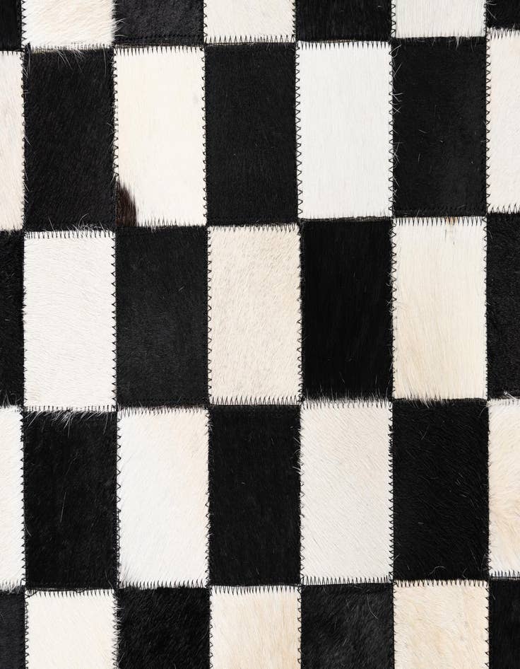 Detail image of  5' 1 x 8' Cowhide Leather Rug