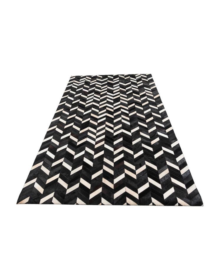 Detail image of  5' 1 x 8' 1 Cowhide Leather Rug