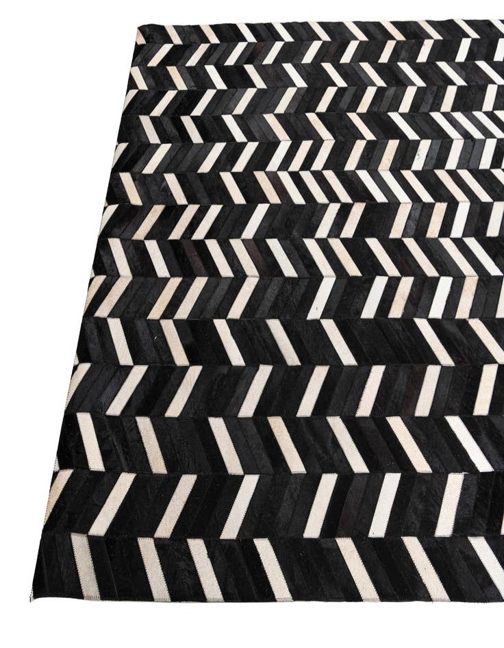 Detail image of  5' 1 x 8' 1 Cowhide Leather Rug