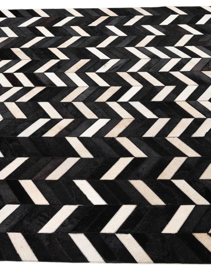 Detail image of  5' 1 x 8' 1 Cowhide Leather Rug