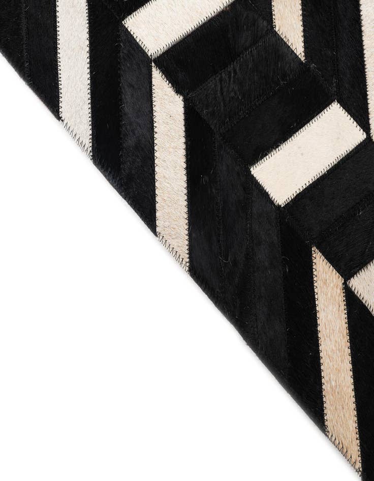 Detail image of  5' 1 x 8' 1 Cowhide Leather Rug