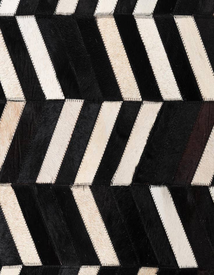 Detail image of  5' 1 x 8' 1 Cowhide Leather Rug
