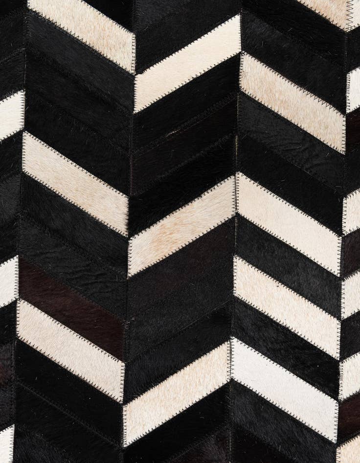 Detail image of  5' 1 x 8' 1 Cowhide Leather Rug