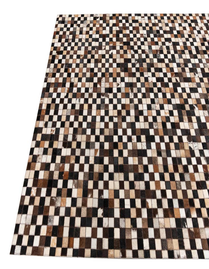 Detail image of  5' 1 x 8' 1 Cowhide Leather Rug