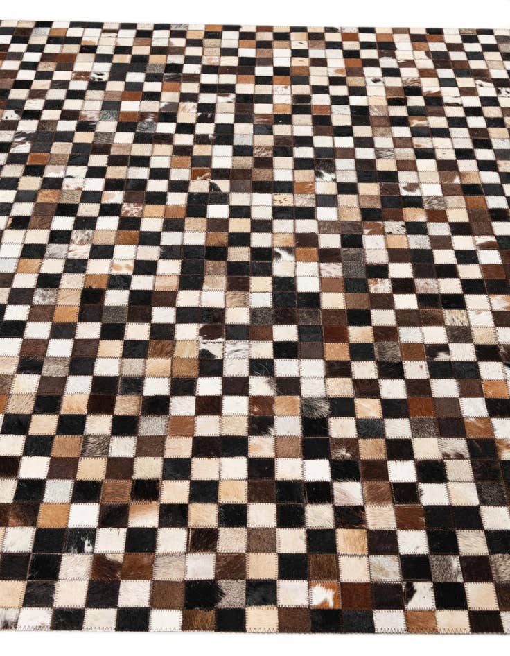 Detail image of  5' 1 x 8' 1 Cowhide Leather Rug