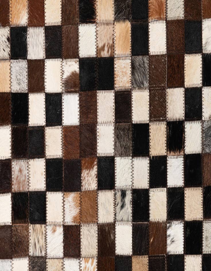 Detail image of  5' 1 x 8' 1 Cowhide Leather Rug