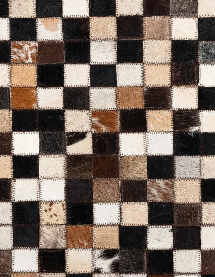 Detail image of  5' 1 x 8' 1 Cowhide Leather Rug