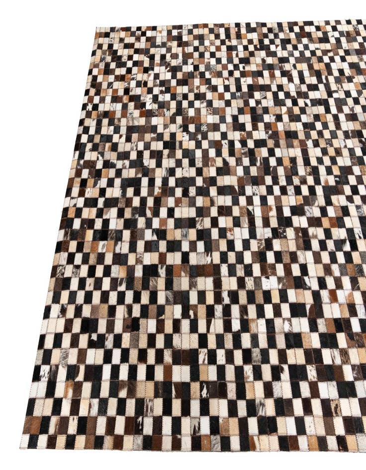 Detail image of  5' 1 x 8' 2 Cowhide Leather Rug