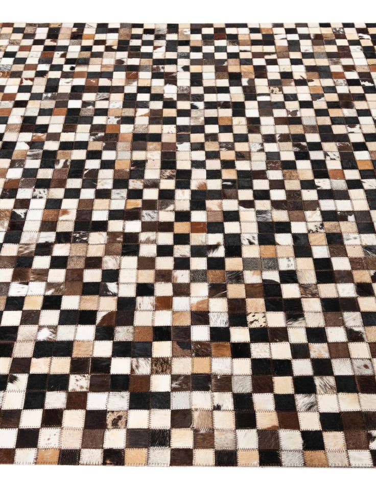 Detail image of  5' 1 x 8' 2 Cowhide Leather Rug