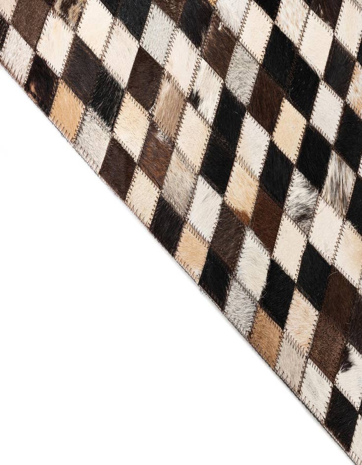 Detail image of  5' 1 x 8' 2 Cowhide Leather Rug