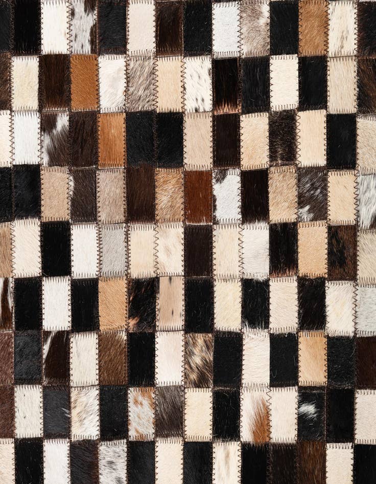 Detail image of  5' 1 x 8' 2 Cowhide Leather Rug