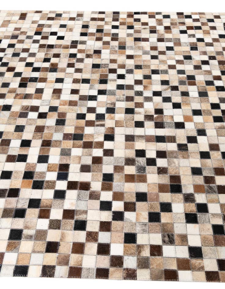 Detail image of  5' 1 x 8' Cowhide Leather Rug