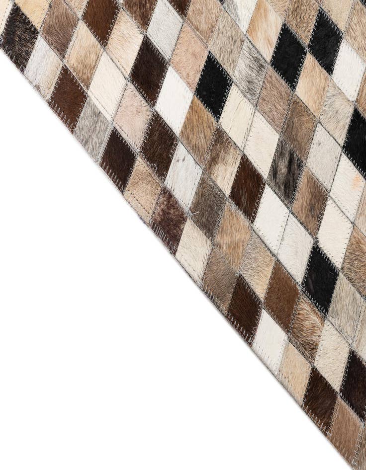 Detail image of  5' 1 x 8' Cowhide Leather Rug
