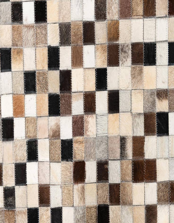 Detail image of  5' 1 x 8' Cowhide Leather Rug