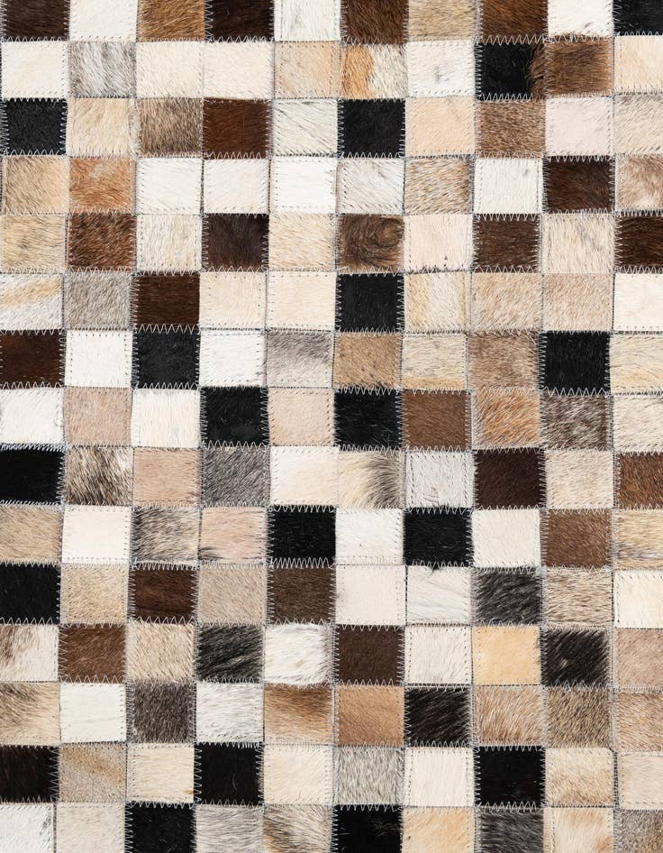 Detail image of  5' 1 x 8' Cowhide Leather Rug