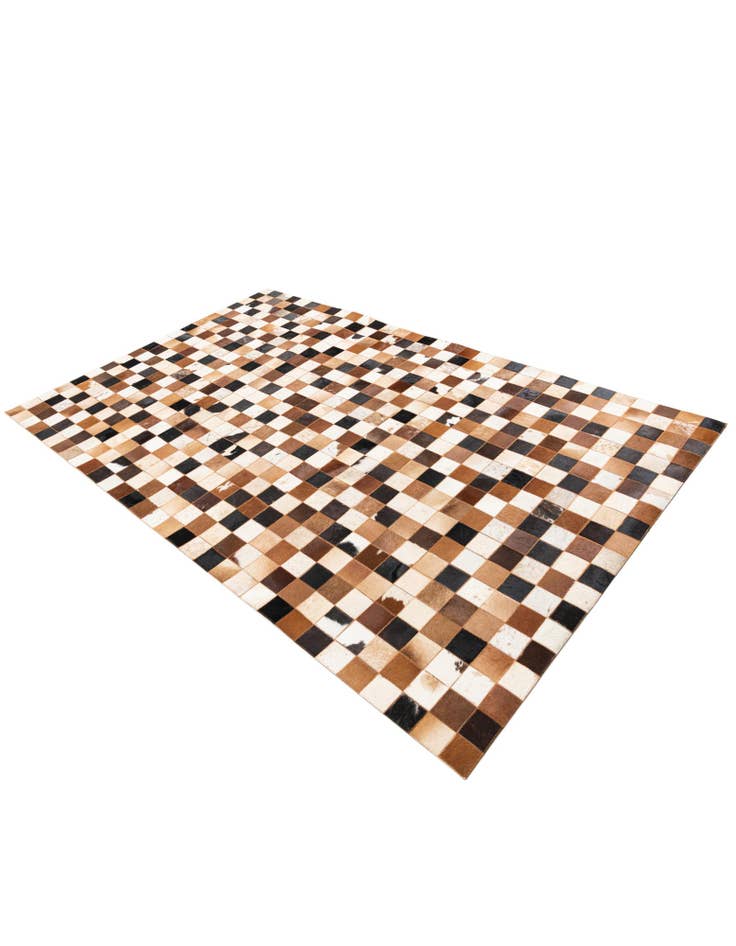 Detail image of  5' 1 x 8' 1 Cowhide Leather Rug