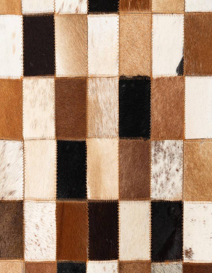 Detail image of  5' 1 x 8' 1 Cowhide Leather Rug