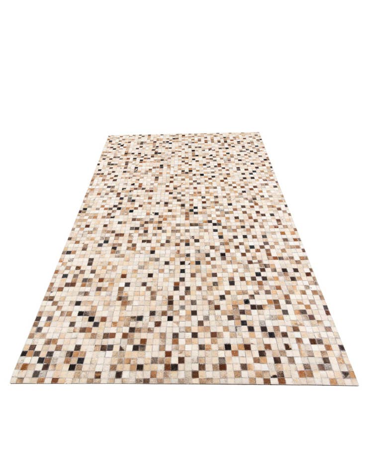 Detail image of  5' 1 x 8' 1 Cowhide Leather Rug