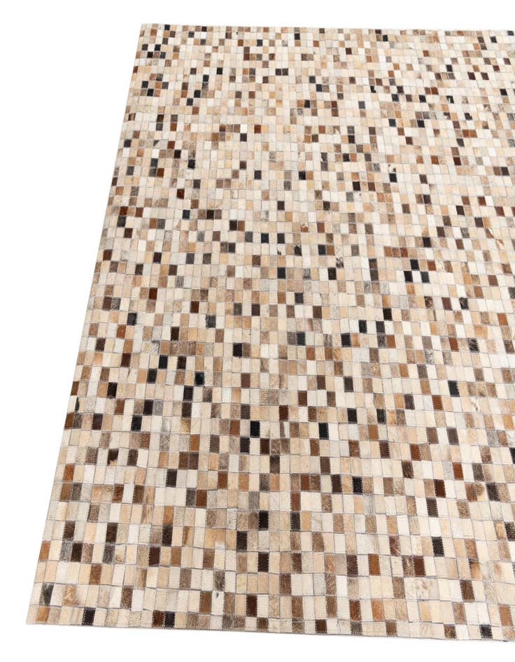 Detail image of  5' 1 x 8' 1 Cowhide Leather Rug