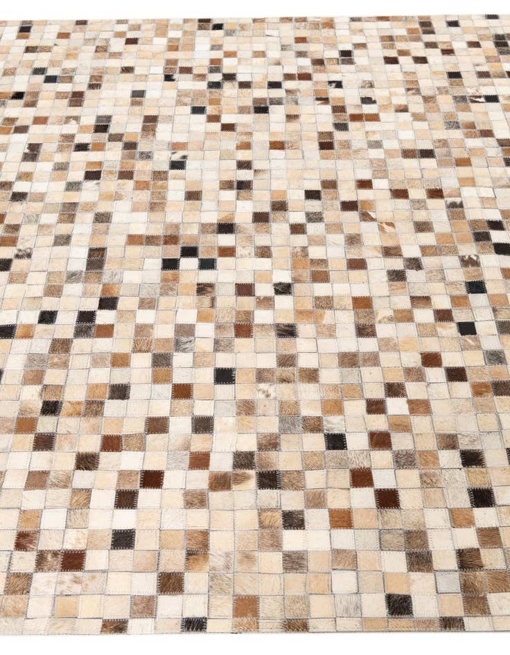 Detail image of  5' 1 x 8' 1 Cowhide Leather Rug