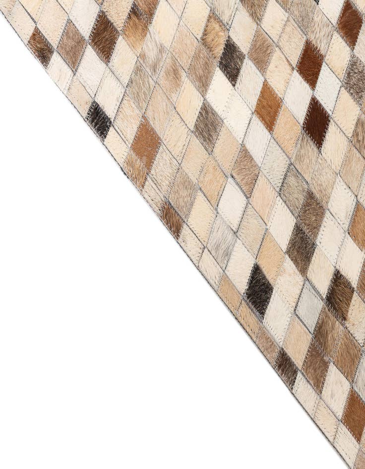 Detail image of  5' 1 x 8' 1 Cowhide Leather Rug