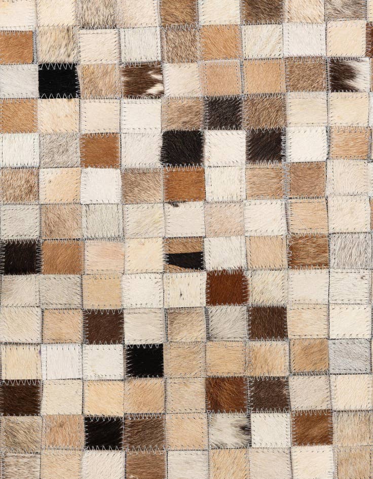 Detail image of  5' 1 x 8' 1 Cowhide Leather Rug