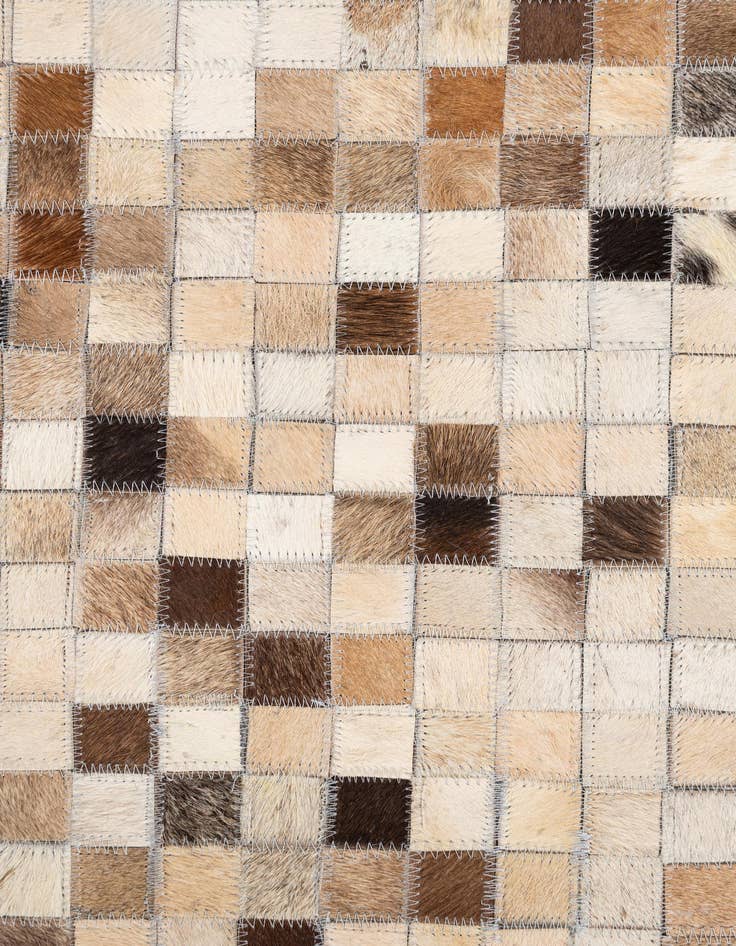 Detail image of  5' 1 x 8' 1 Cowhide Leather Rug