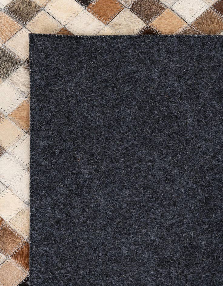 Detail image of  5' 1 x 8' 1 Cowhide Leather Rug