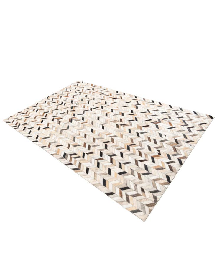 Detail image of  5' x 7' 10 Cowhide Leather Rug