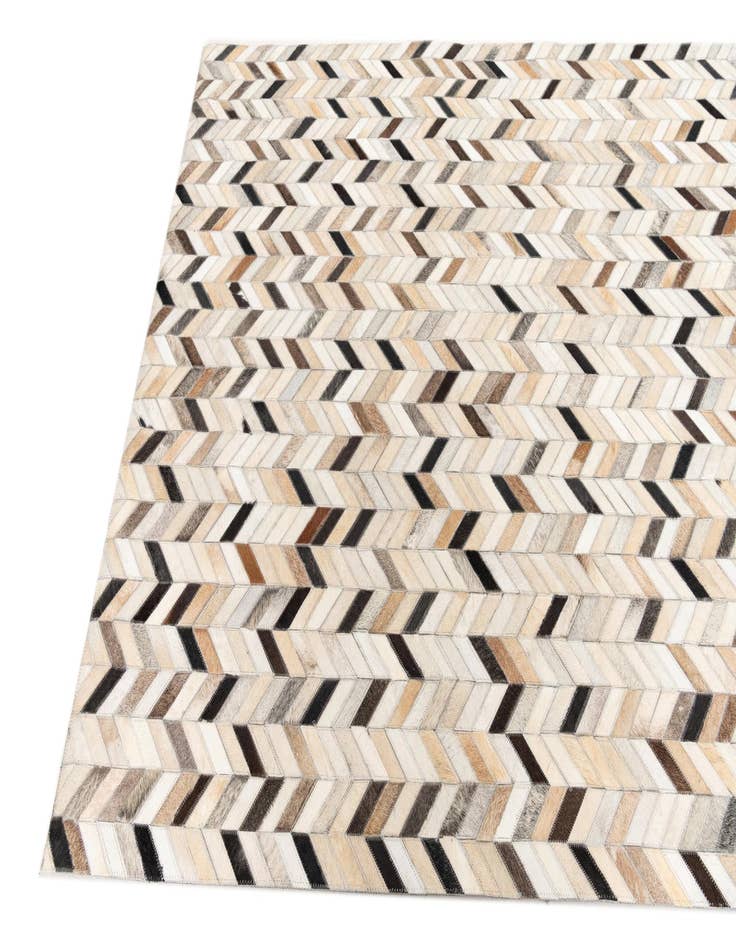 Detail image of  5' x 7' 10 Cowhide Leather Rug