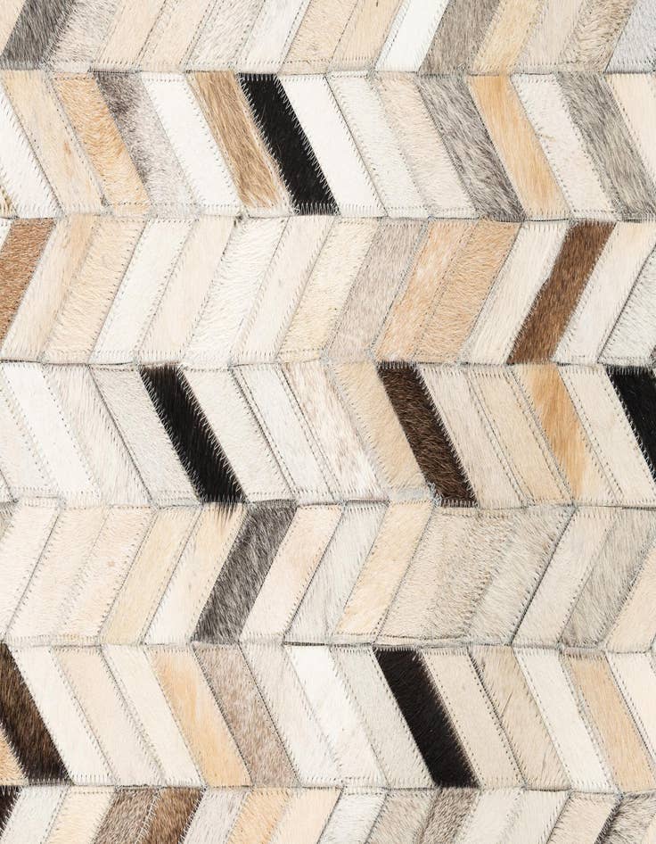 Detail image of  5' x 7' 10 Cowhide Leather Rug