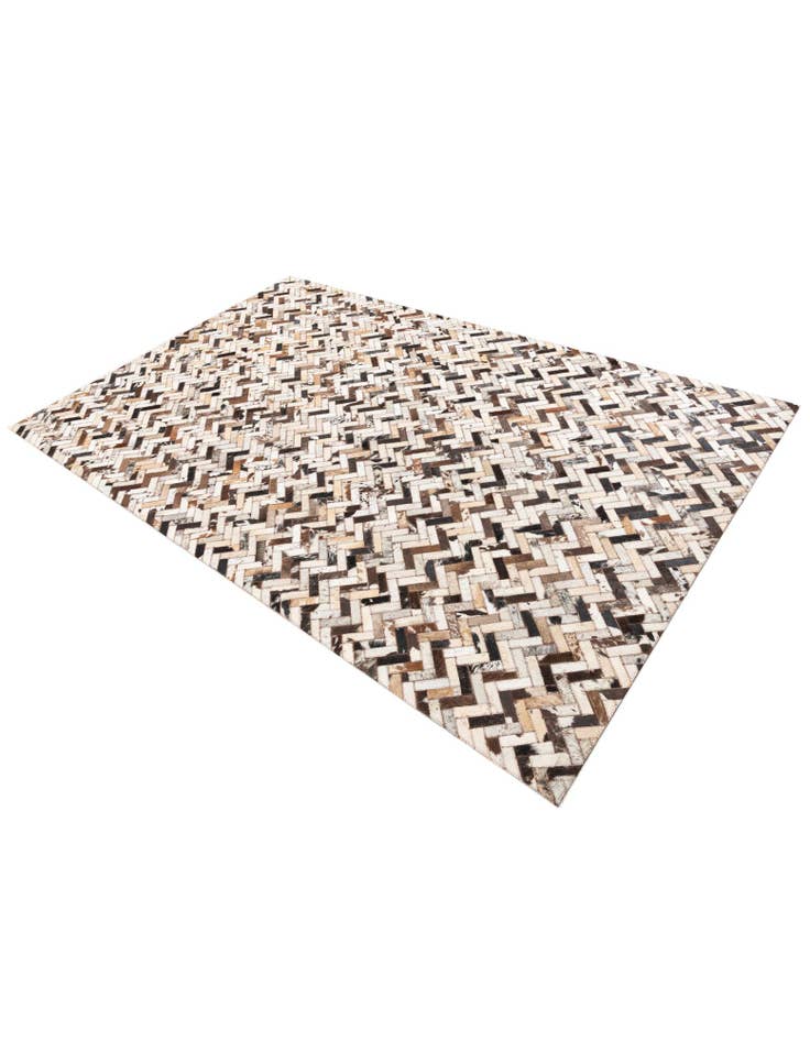 Detail image of  5' 1 x 8' Cowhide Leather Rug