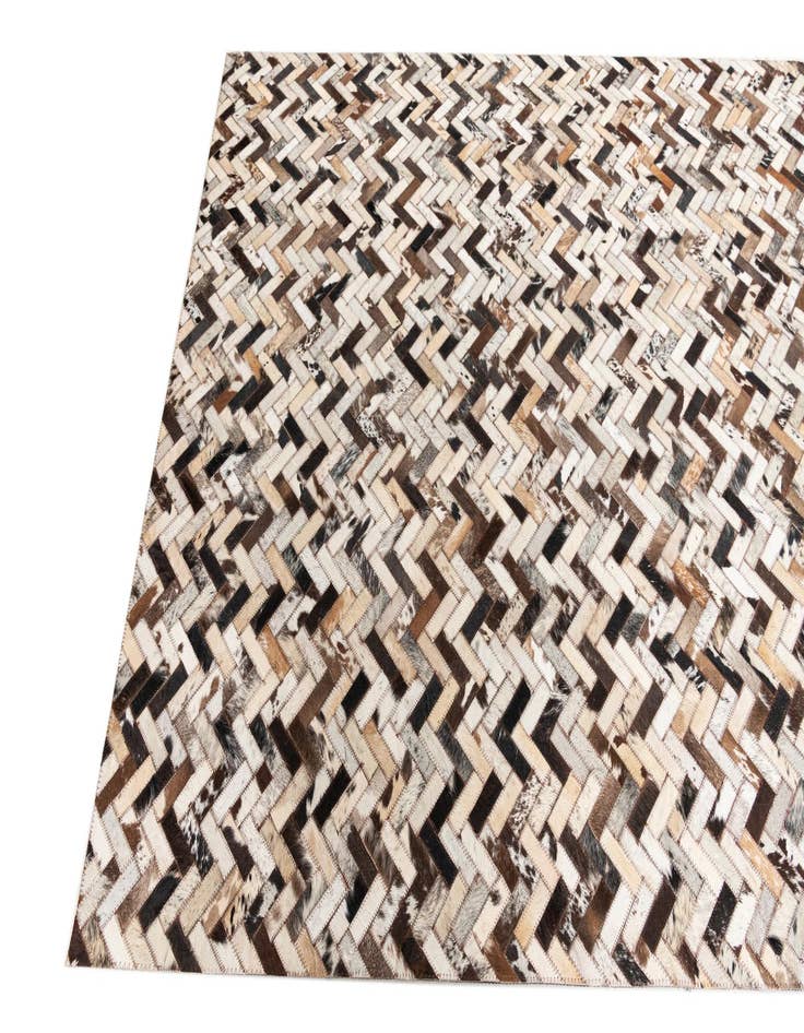 Detail image of  5' 1 x 8' Cowhide Leather Rug