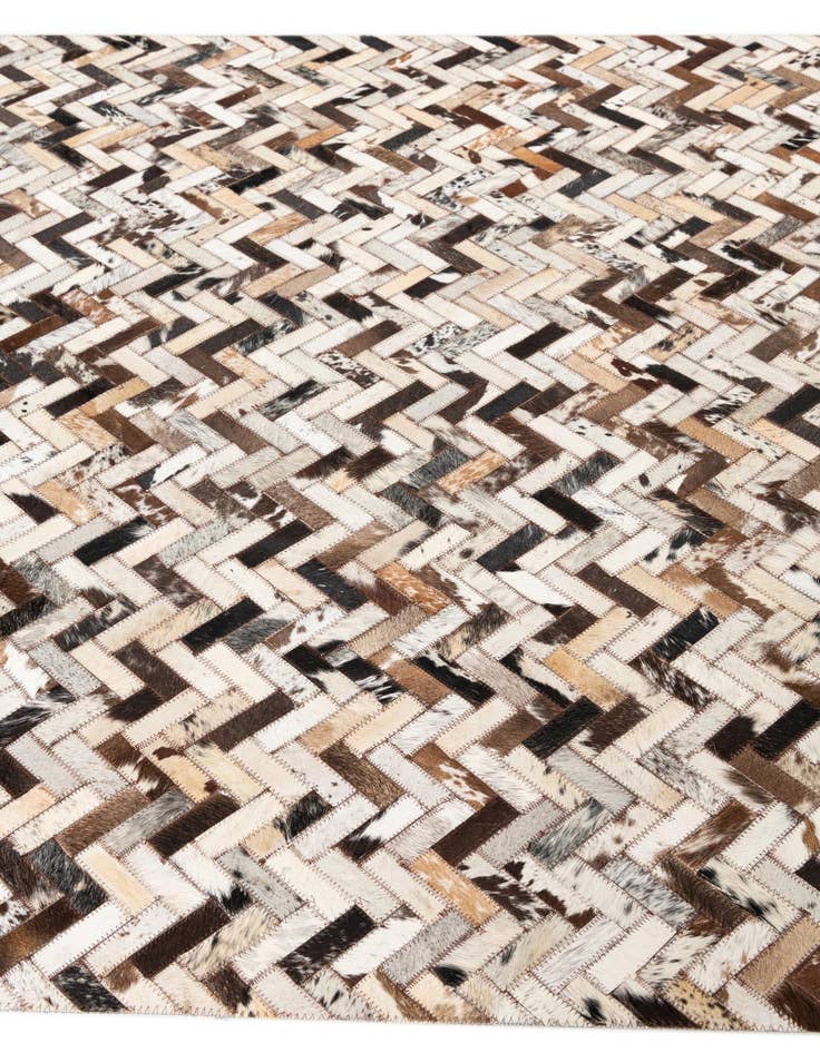 Detail image of  5' 1 x 8' Cowhide Leather Rug