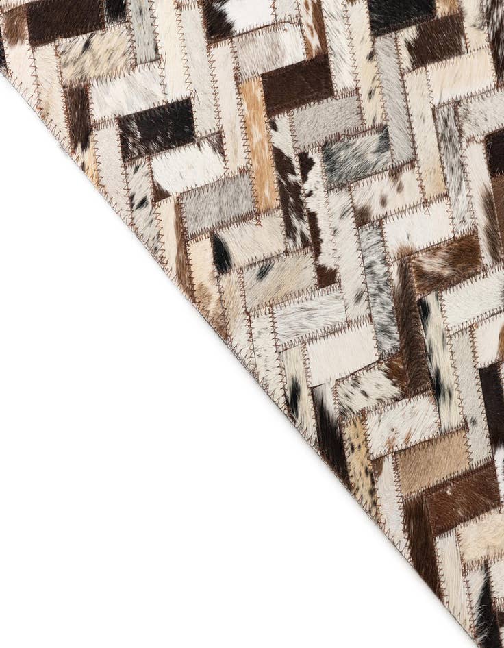 Detail image of  5' 1 x 8' Cowhide Leather Rug