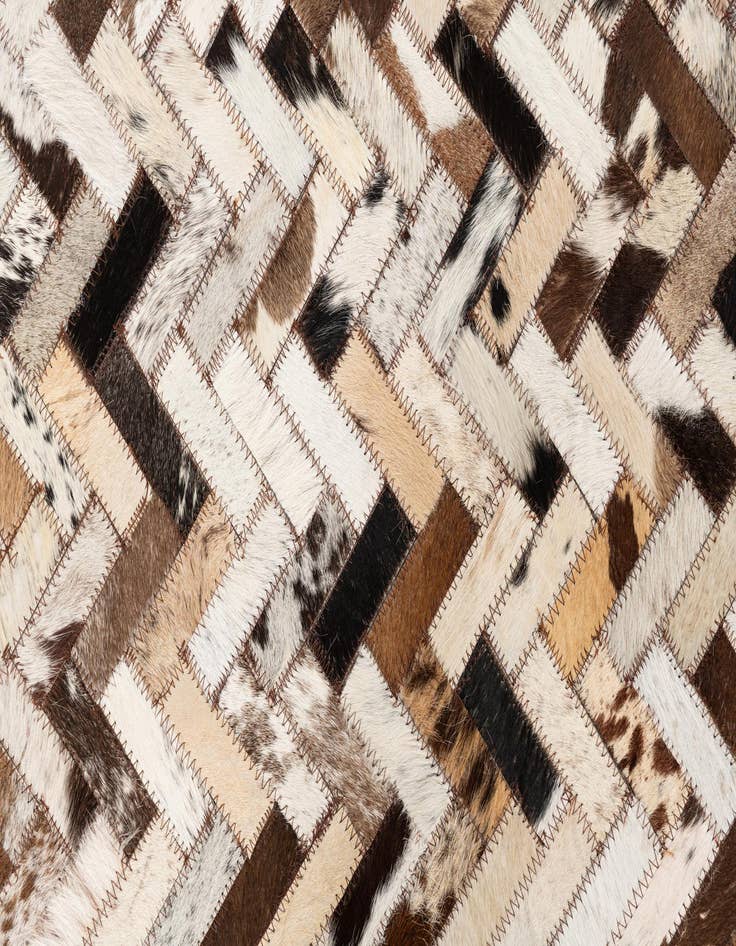 Detail image of  5' 1 x 8' Cowhide Leather Rug