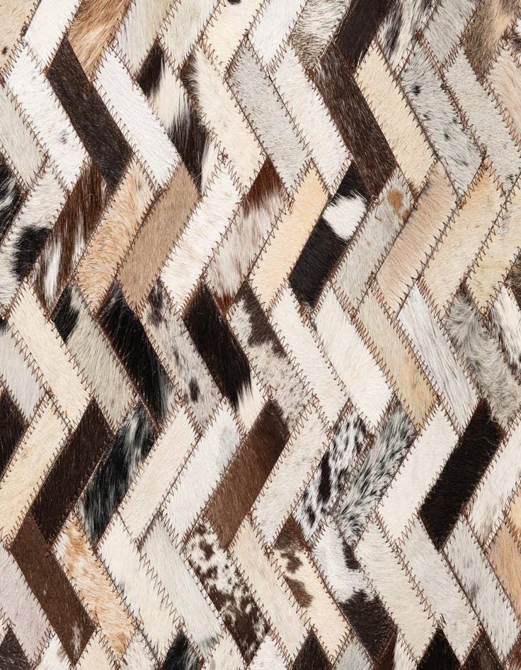 Detail image of  5' 1 x 8' Cowhide Leather Rug