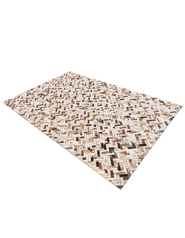 Detail image of  5' 3 x 8' 1 Cowhide Leather Rug