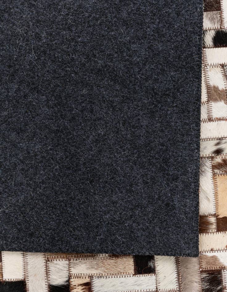 Detail image of  5' 3 x 8' 1 Cowhide Leather Rug