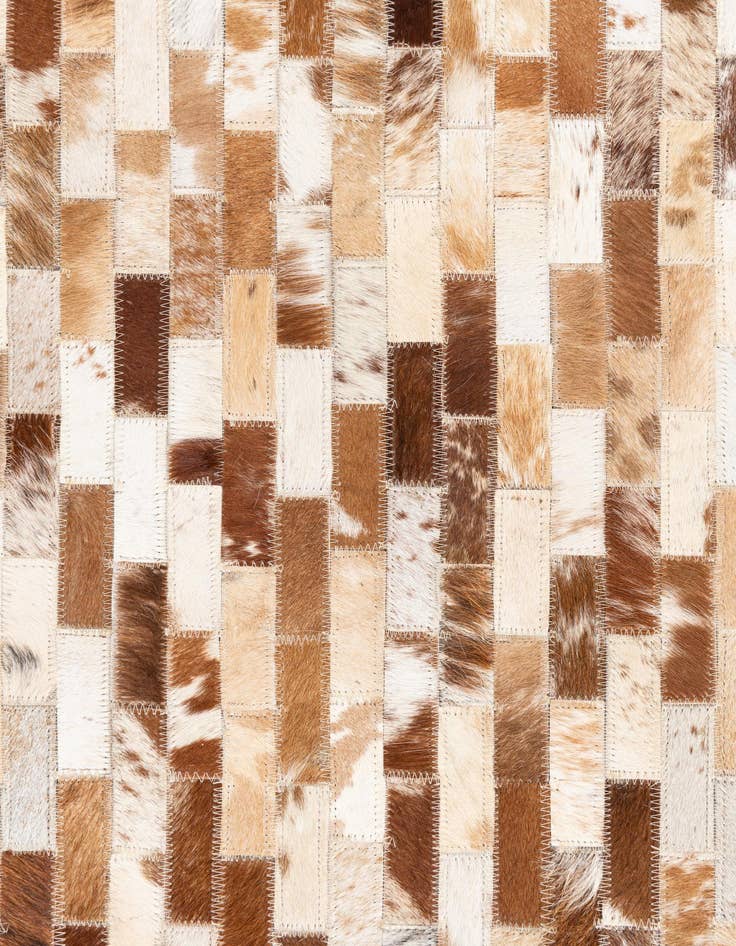Detail image of  5' 2 x 8' Cowhide Leather Rug