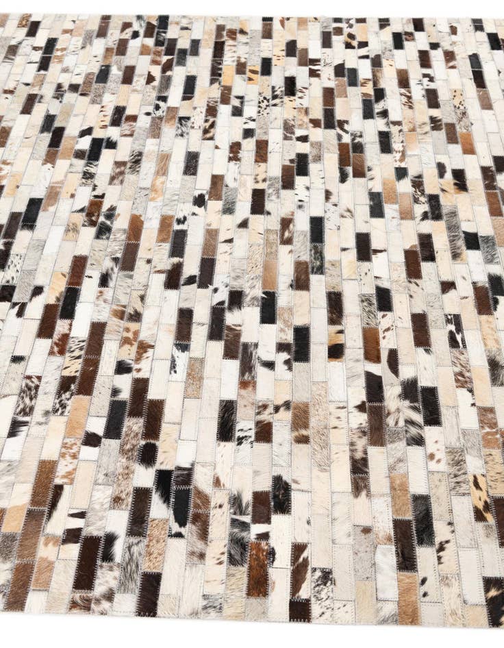 Detail image of  5' x 7' 10 Cowhide Leather Rug