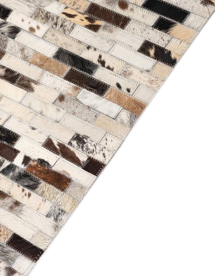 Detail image of  5' x 7' 10 Cowhide Leather Rug