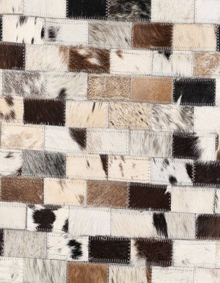 Detail image of  5' x 7' 10 Cowhide Leather Rug