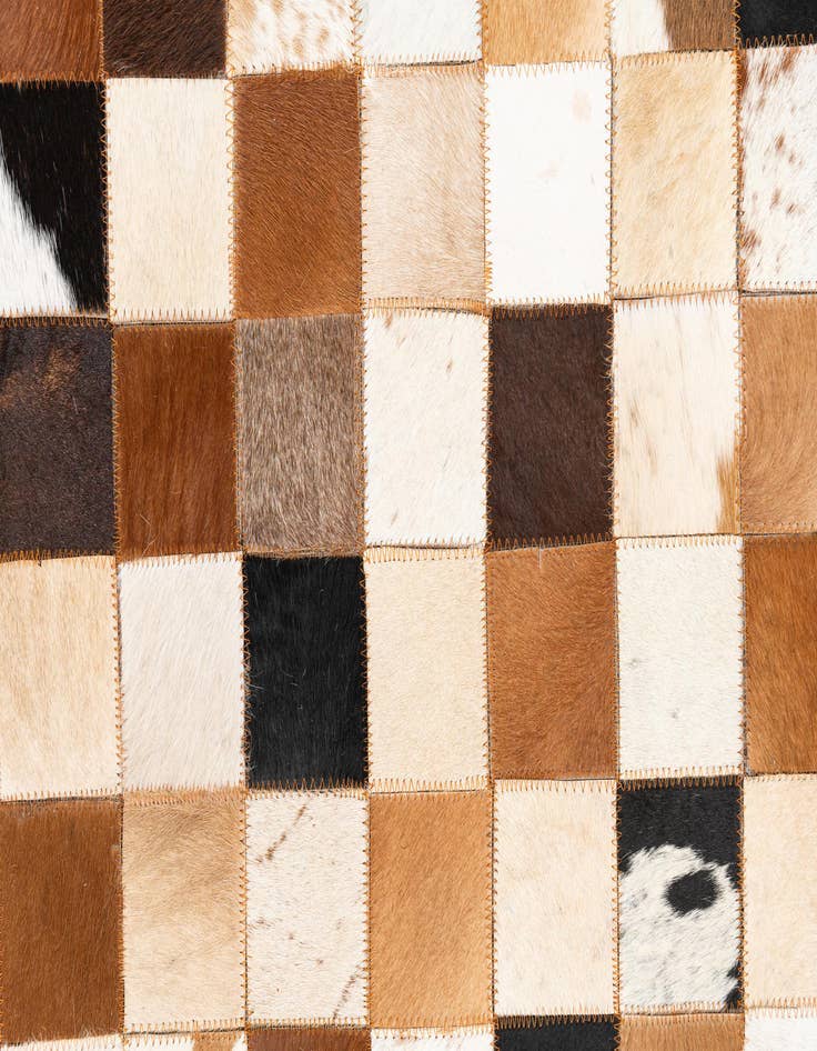 Detail image of  5' x 8' 1 Cowhide Leather Rug