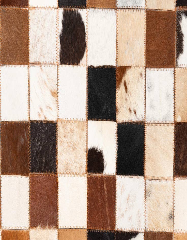 Detail image of  5' 1 x 8' 1 Cowhide Leather Rug
